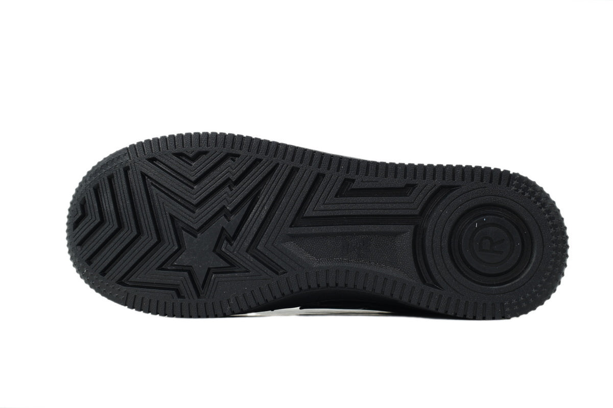 A Bathing Ape Bape Sta All Black Patent Sneakers