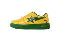 A Bathing Ape Bape Sta AUS Yellow Green Patent Sneakers